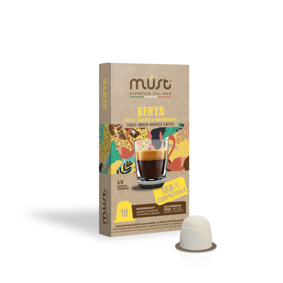 Kenya-10-capusle-compostabili-Nespresso-compatibili-miscela-caffe-monorigine-singleorigin